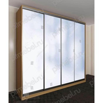 Шкаф купе с фотопечатью размытий абстрактный фон из здания в коридоре