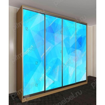 Шкаф купе с фотопечатью векторный фон цвет бук