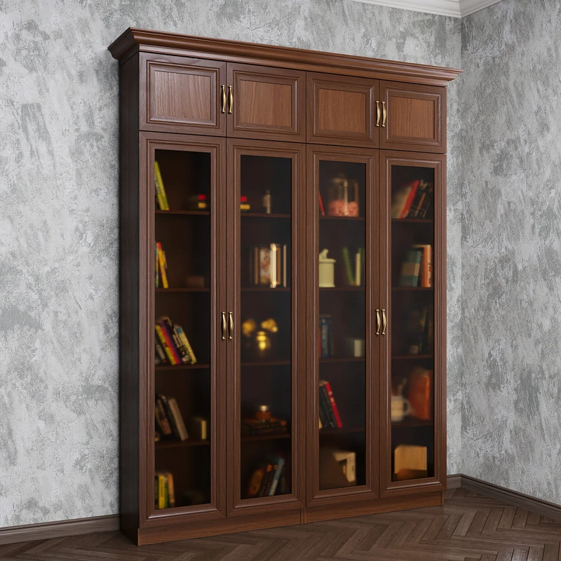 4-дверный шкаф полки цвет донской орех фото 1