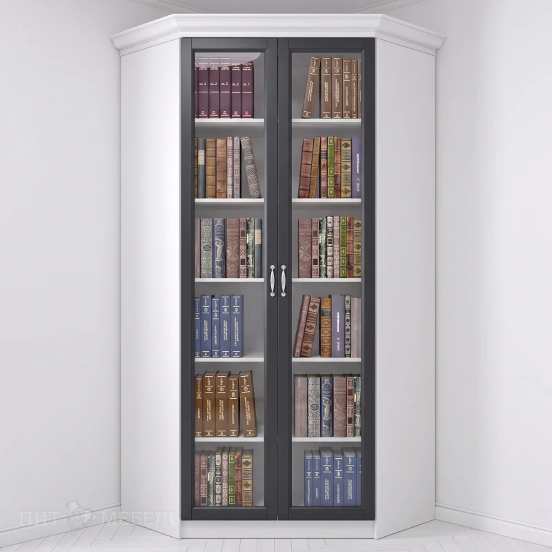 Книжный угловой шкаф №1 фото 1