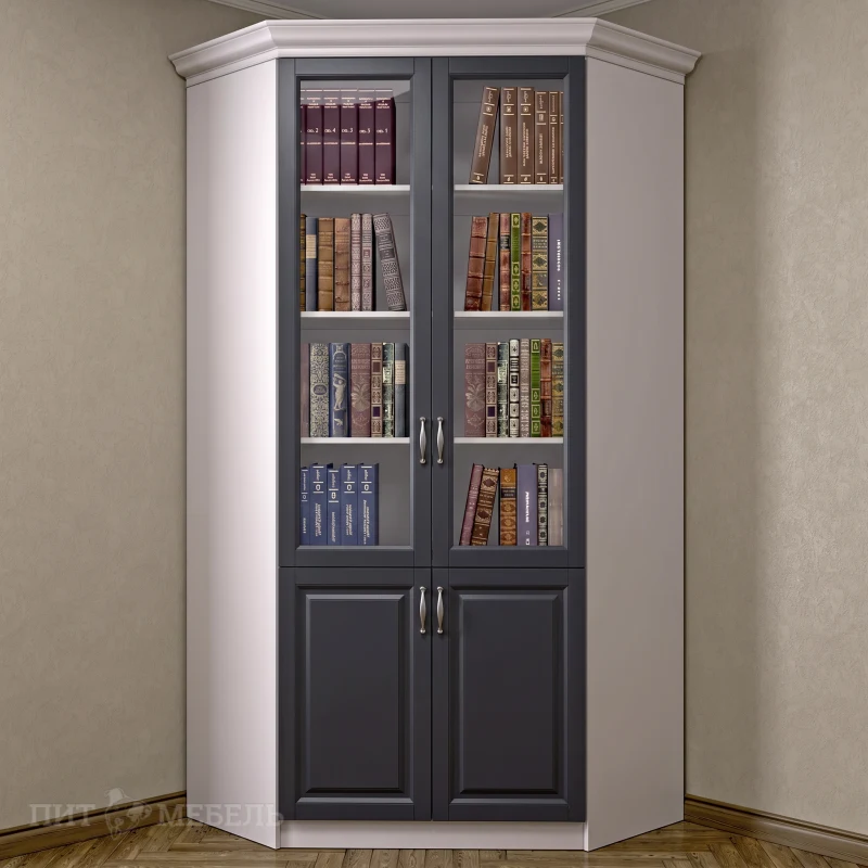 Книжный угловой шкаф №2 фото 1
