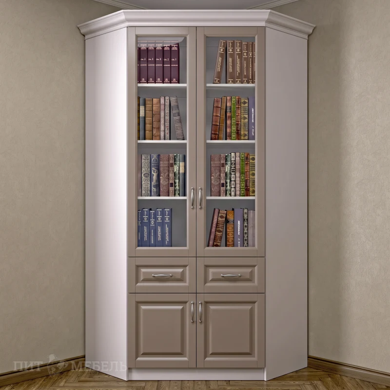 Книжный угловой шкаф №1 фото 1