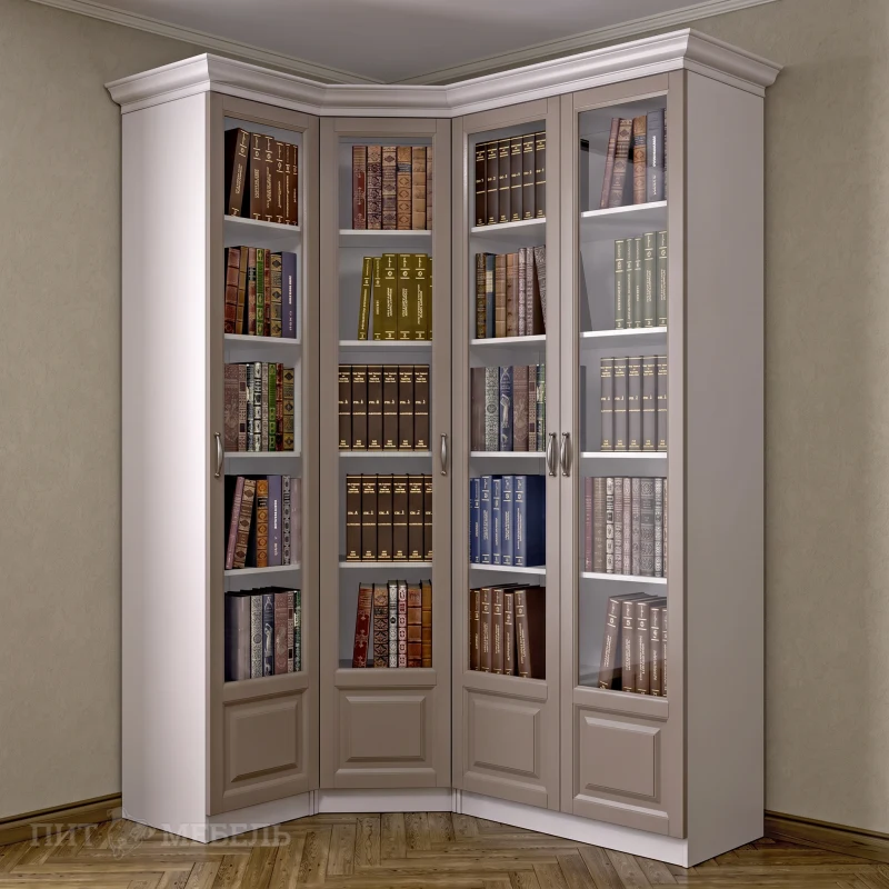 Книжный угловой шкаф №4 фото 1