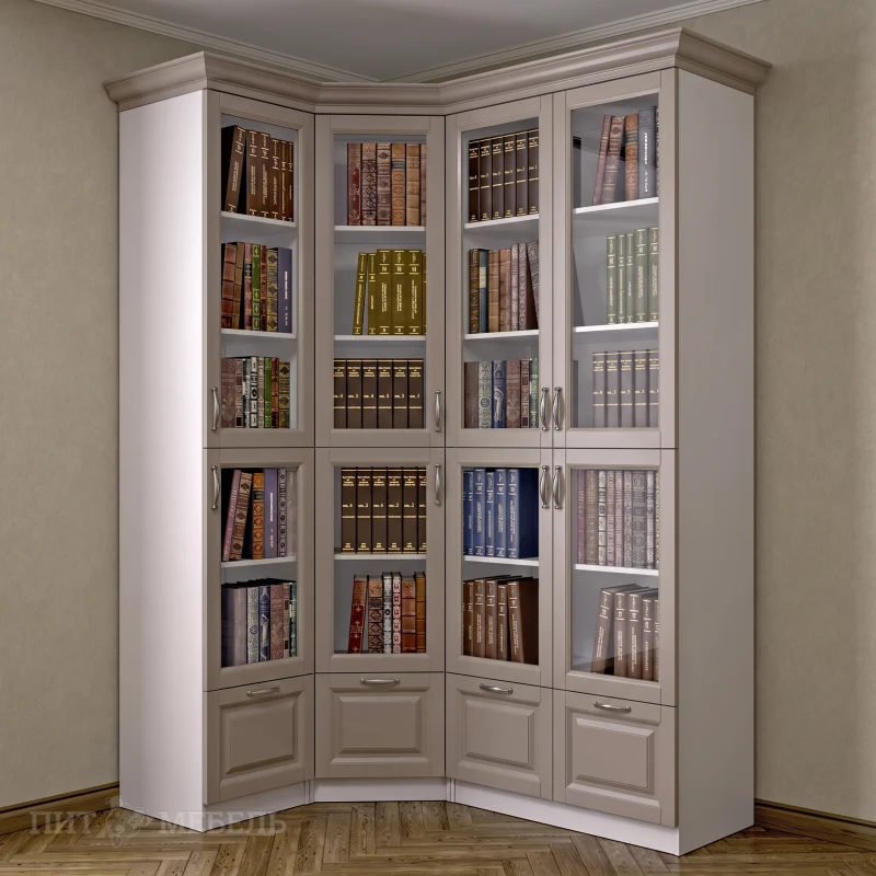 Книжный угловой шкаф №6 фото 1