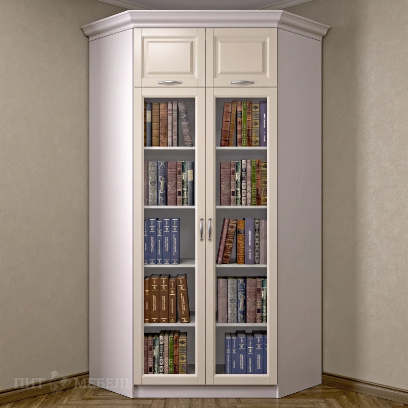 Книжный угловой шкаф №1 фото 1