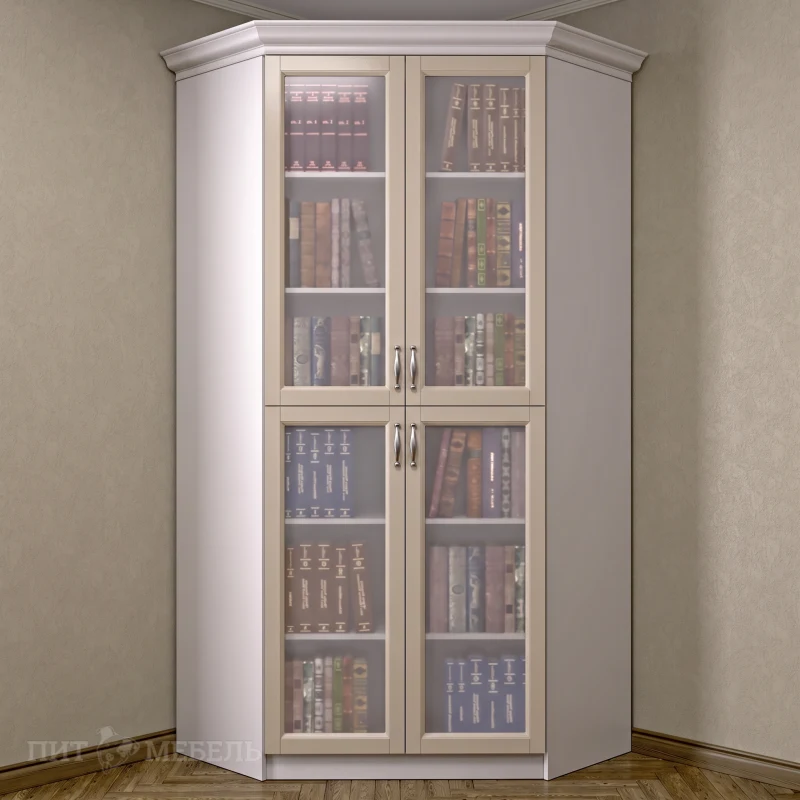Книжный угловой шкаф №3 фото 1