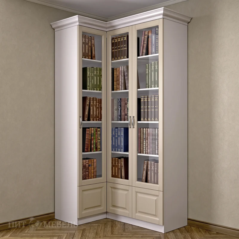 Угловой книжный шкаф  №21 фото 1