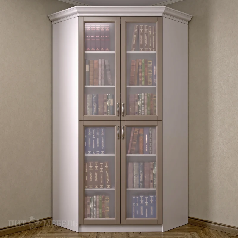 Книжный угловой шкаф №3 фото 1