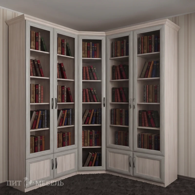 Книжный угловой шкаф №4 фото 1