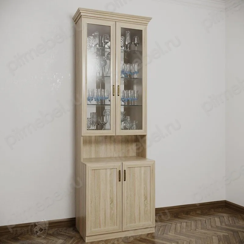 Двухдверный сервант цвет дуб сонома фото 1