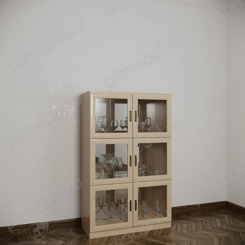 Сервант цвет молочный беленый дуб фото 1