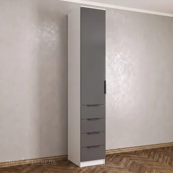 Распашной шкаф 1/ 3 Брэнтвуд Вена серый