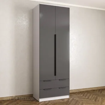 Распашной шкаф 2/ 2 Бала Вена серый