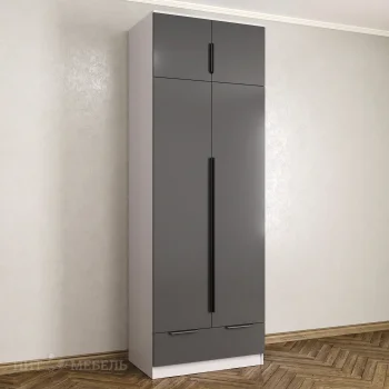 Распашной шкаф с антресолью 2/ 3 Эксетер Вена серый
