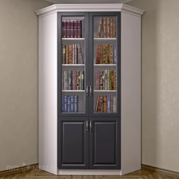 Книжный угловой шкаф №2 Амадеус графит