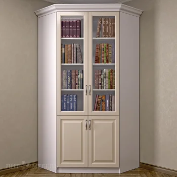 Книжный угловой шкаф №2 Амадеус гляссе