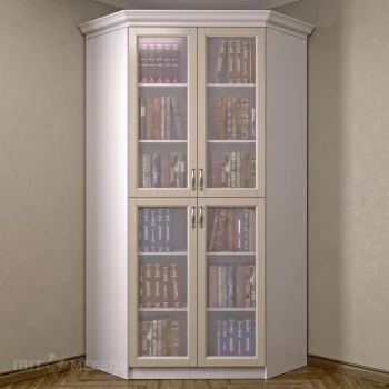 Книжный угловой шкаф №3 Амадеус гляссе