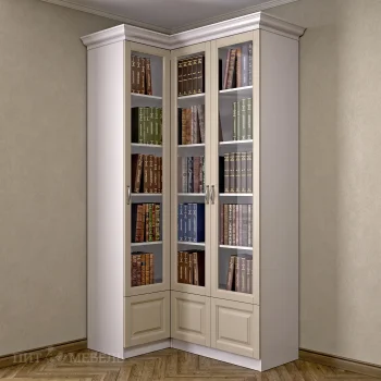 Угловой книжный шкаф  №21 Амадеус гляссе
