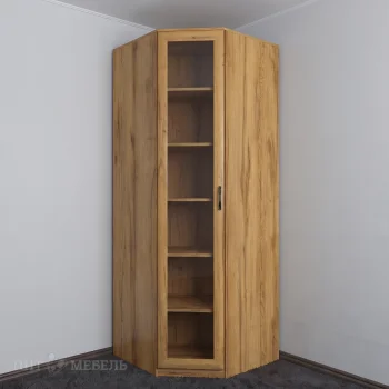 Угловой книжный шкаф №1 дуб крафт золотой